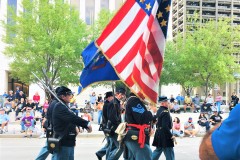 Marching in the parade